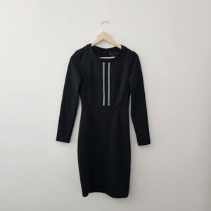 Kardashian Kollection | Black Long Sleeved Midi Dress